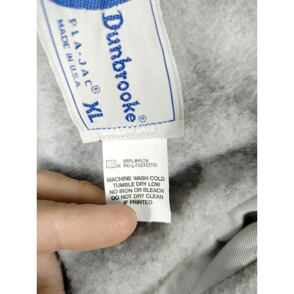 Vintage Dunbrooke Jacket Mens XL Gray Fleece Lined Bomber Advanced Arts Logo
